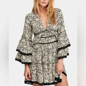 Free People | NWOT Long Sleeve Floral Print Dress